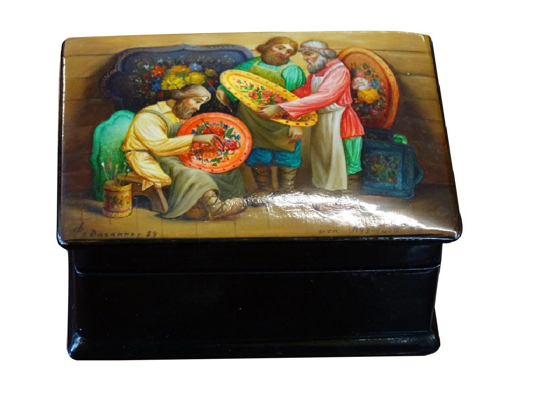 Russian Hand Painted Enamel Box (1 of 8)