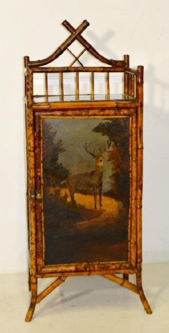 Antique French Aesthetic Movement Bamboo Cabinet (1 of 9)