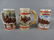 Lot of 3 Budweiser Clydesdale Beer Steins