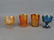 Lot of 4 Carnival Glass Containers