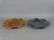 Lot of 2 Ruffle Edged Carnival Glass Bowls