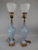 Pair of Blue Porcelain & Brass Lamps - 2