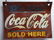 Vintage Painted Metal Coca-Cola Sign - 2