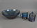 Carnival Glass Bowl & Sugar & Creamer Set