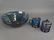 Carnival Glass Bowl & Sugar & Creamer Set - 2