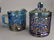 Carnival Glass Bowl & Sugar & Creamer Set - 3