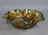 Large Ruffle Edged Carnival Glass Grape Bowl - 2