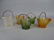 5 Cambridge Glass Bucket & Coal Scuttle Ashtrays