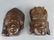 Pair of Carved Stone Masks