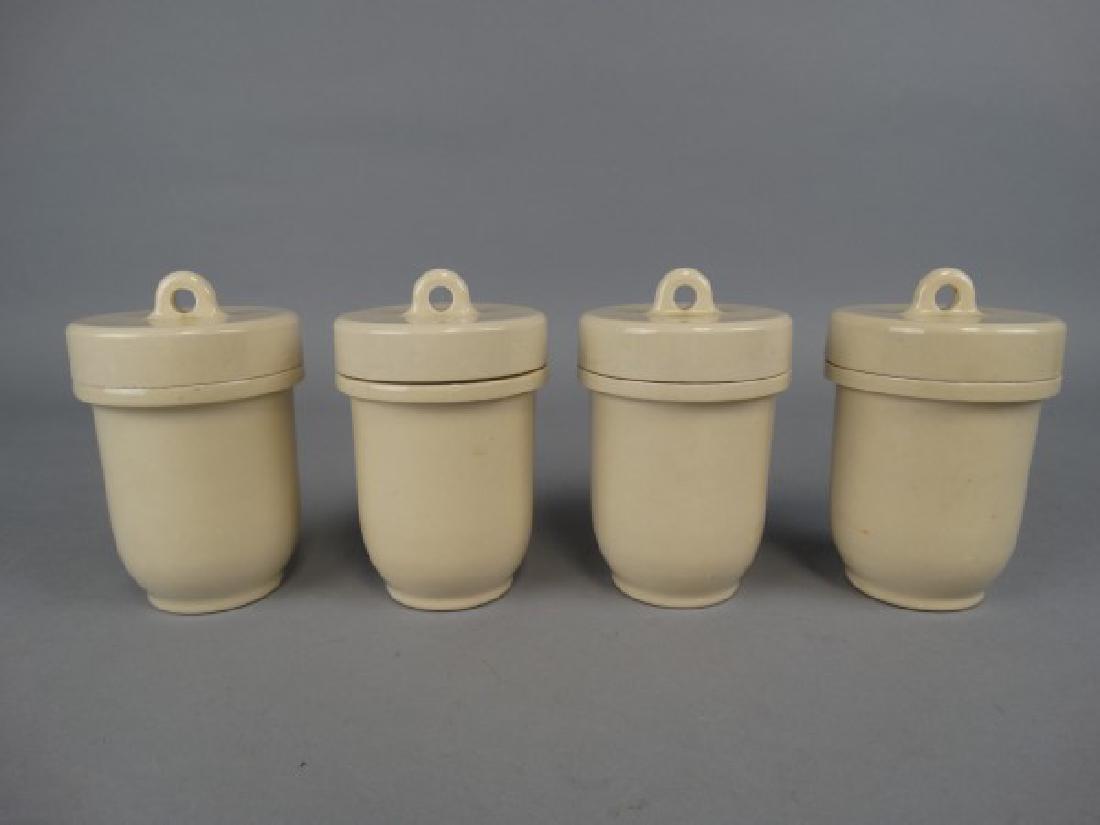 Group of 4 English Porcelain Egg Coddlers (1 of 3)