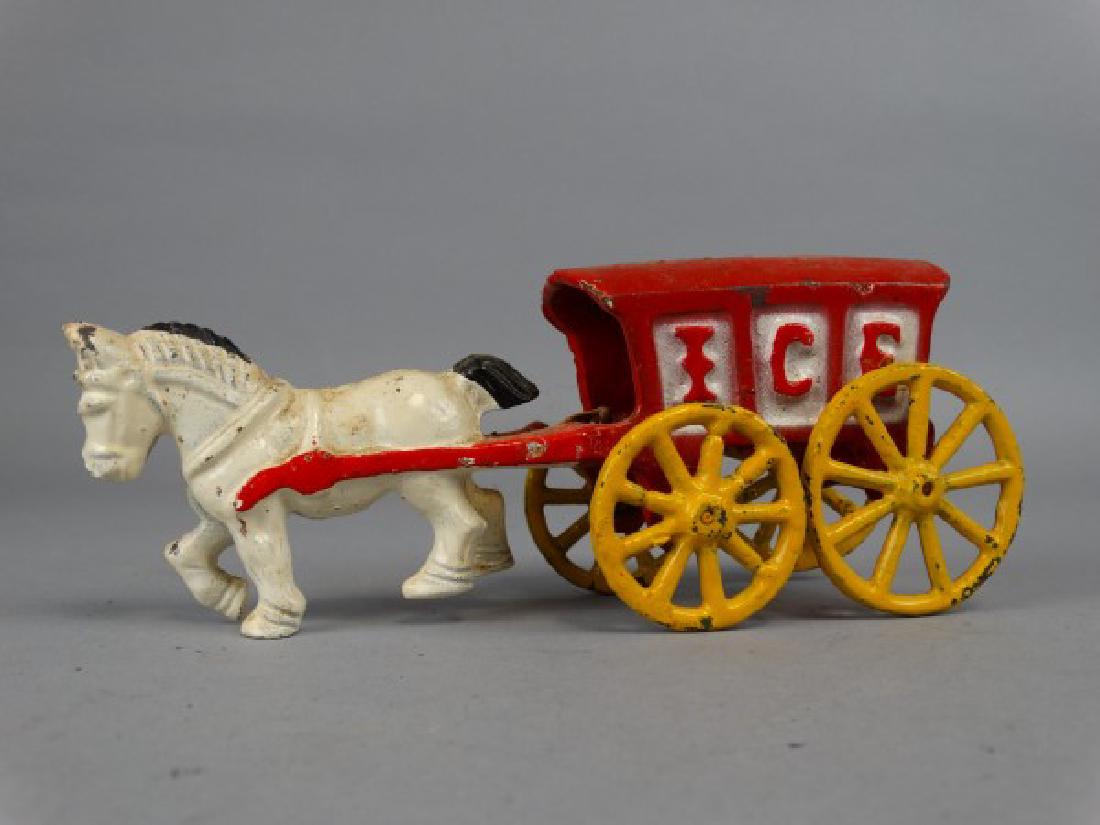 Cast Iron Horse Drawn Ice Wagon (1 of 3)