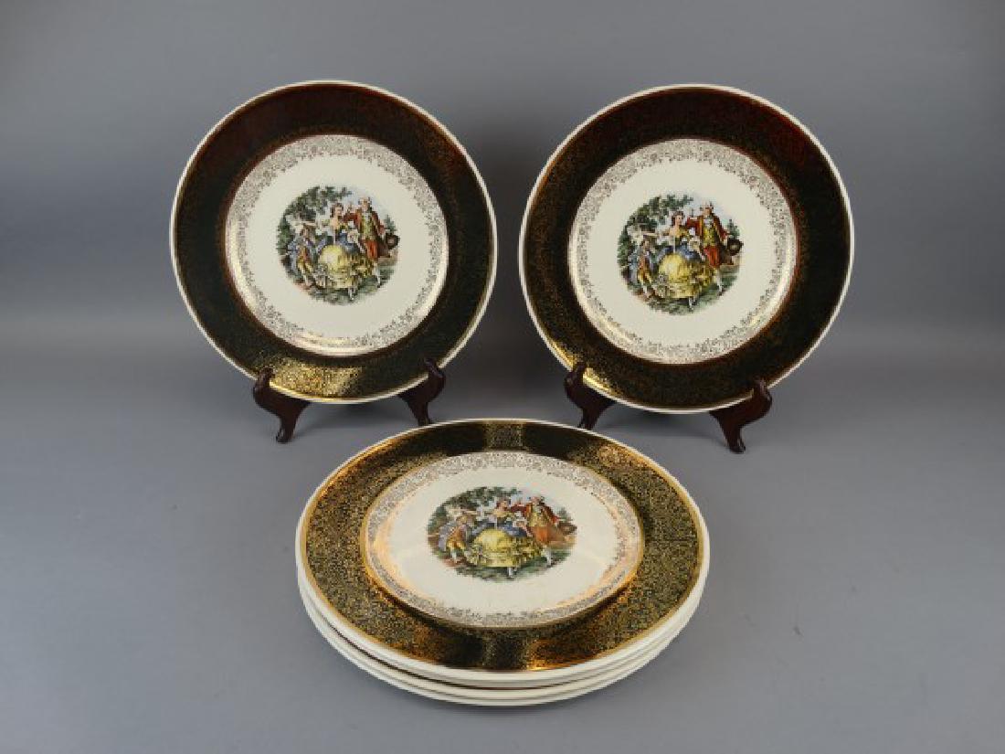 Lot of 6 Royal China 22k. Cabinet Plates (1 of 5)