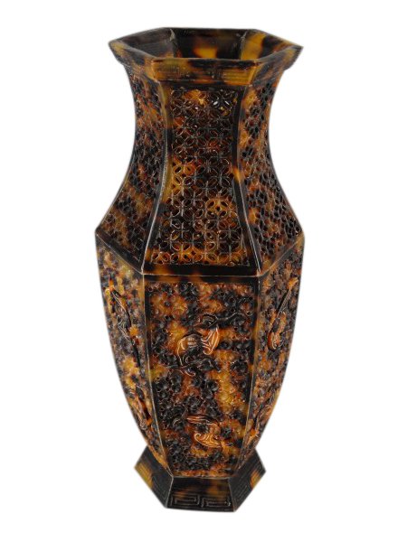 Highly Pierced Tortoise Shell Vase (1 of 5)