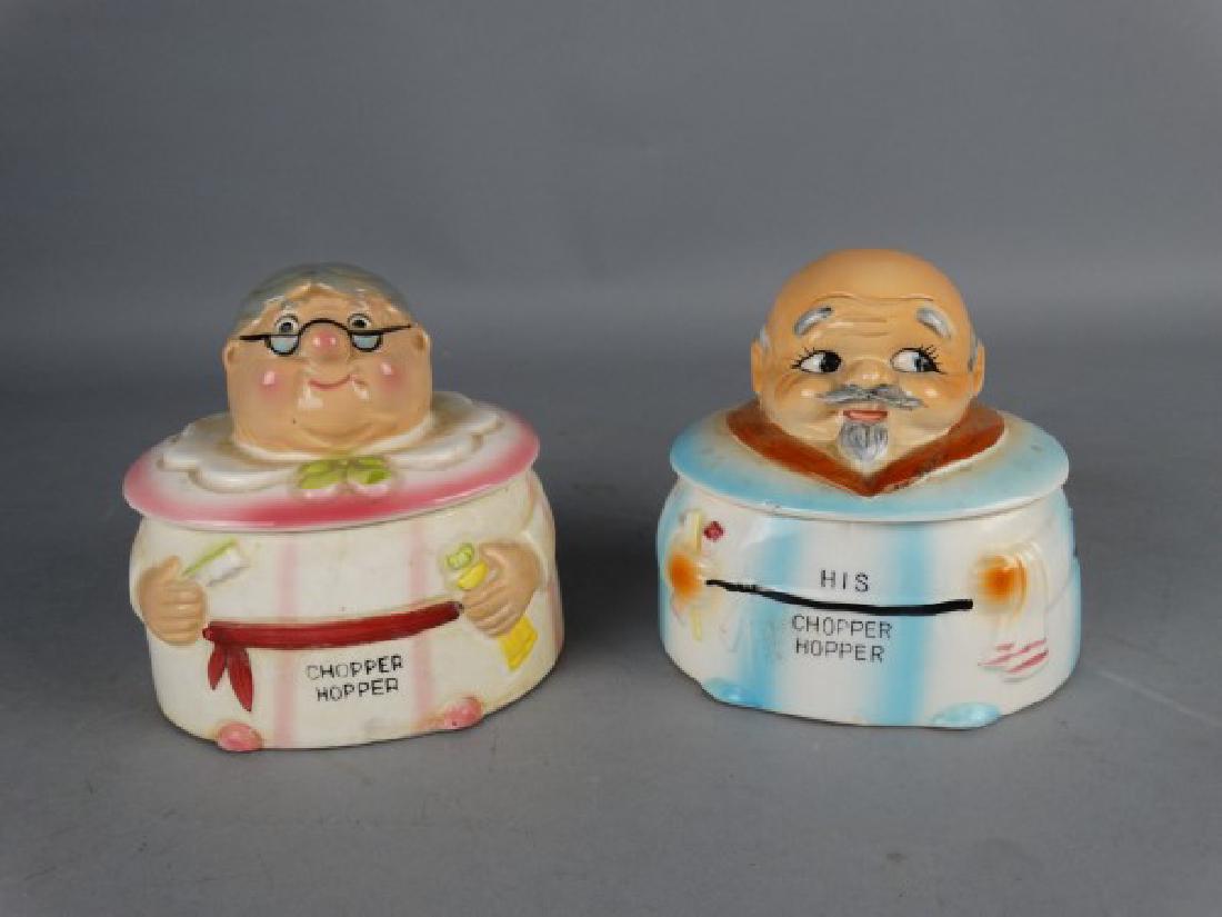 Lot of 2 His & Hers Chopper Hopper Denture Holders: Lot of 2 His & Hers Chopper Hopper Denture Holders