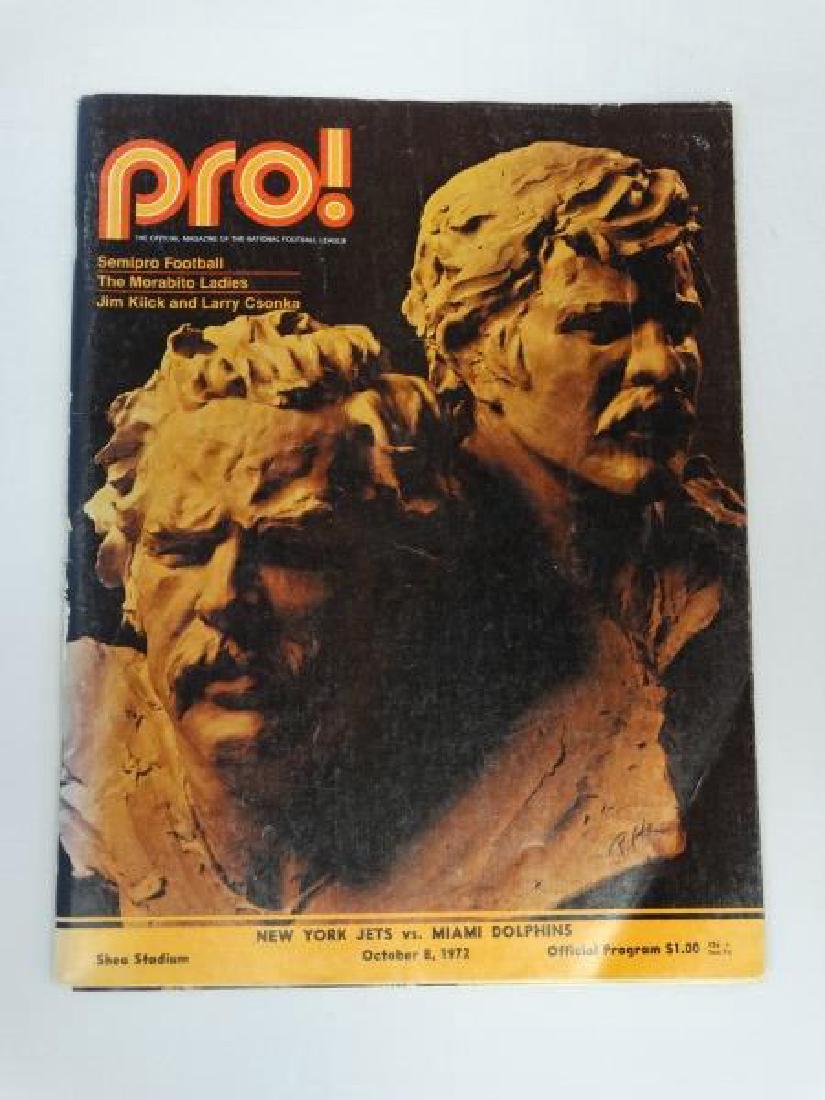 New York Jets vs. Miami Dolphins 1972 Program (1 of 1)