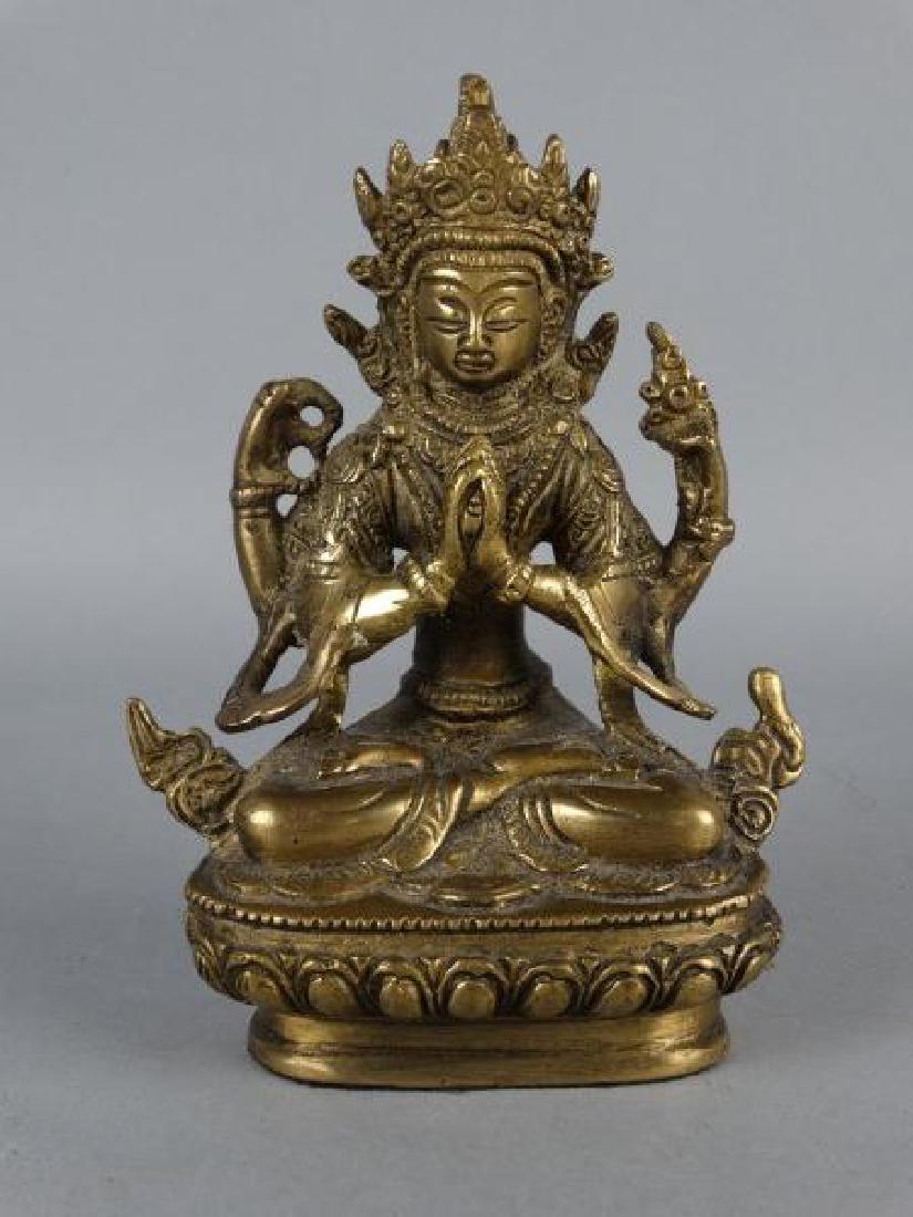 Tibetan Seated Bronze Buddha (1 of 4)
