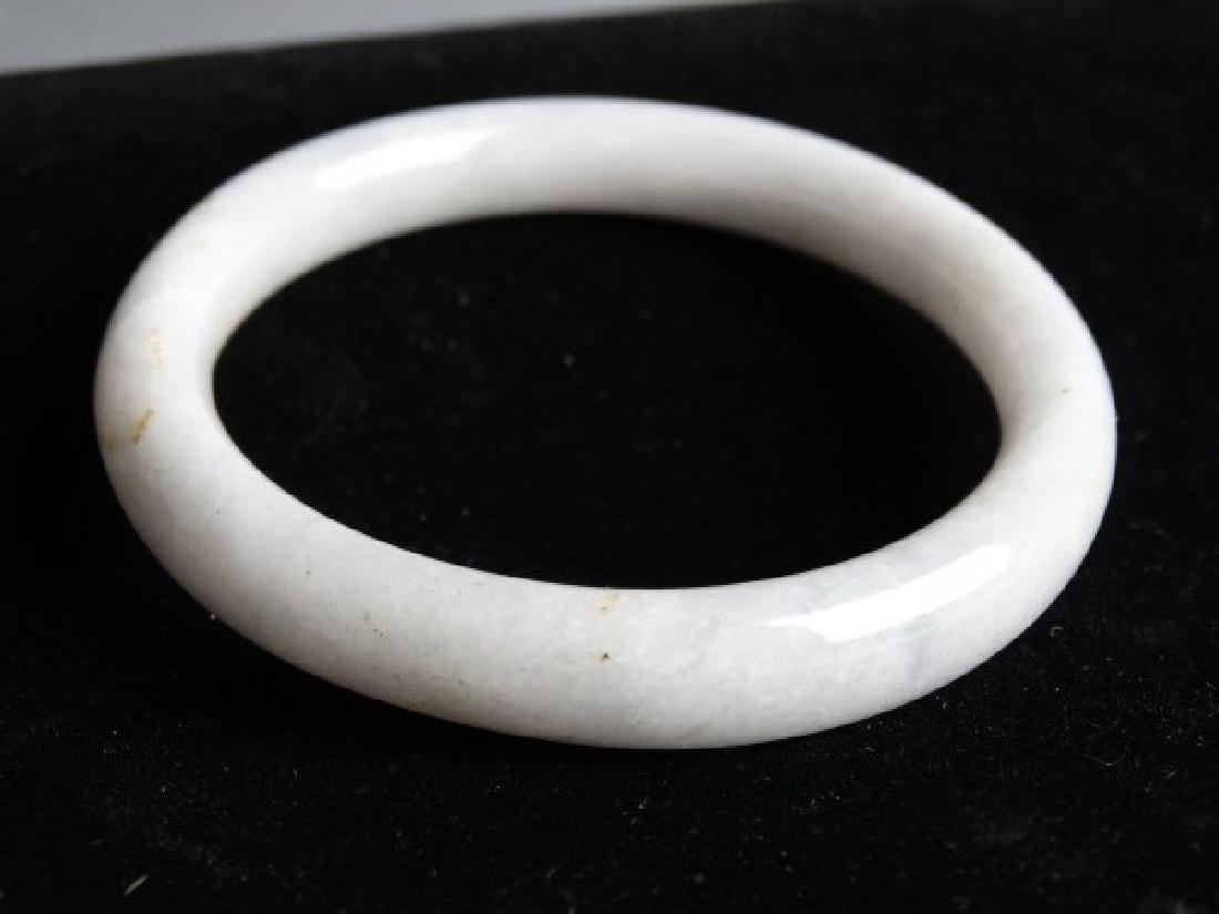 Carved Lavender Jadeite Bangle (1 of 3)