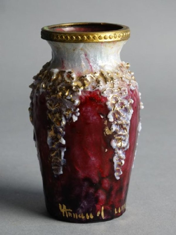 Limoges Enamel on Copper Bud Vase (1 of 6)