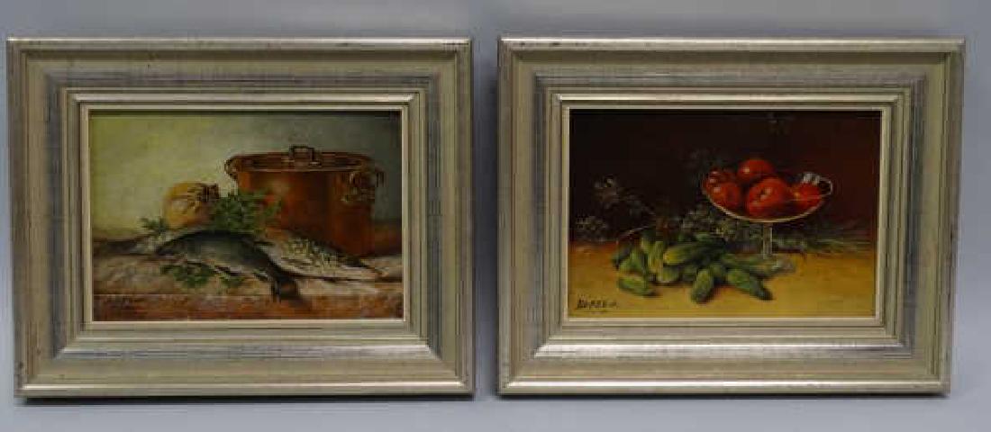 A. DEVOS : Two Oil on Panel Paintings (1 of 5)