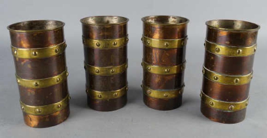 4 Copper & Brass Tankards by Saltillo Silver Co. (1 of 4)