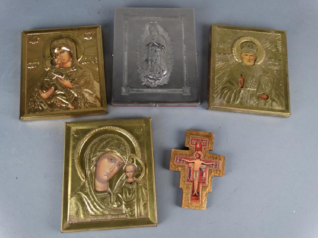 Group of 5 Religious Icons & Devotional Plaques (1 of 4)