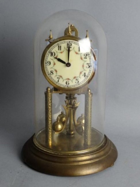 German Mantle Clock w/ Porcelain Dial (1 of 6)