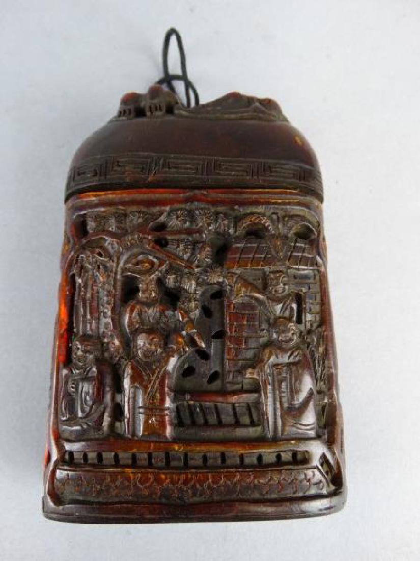 Carved Japanese Horn Inro