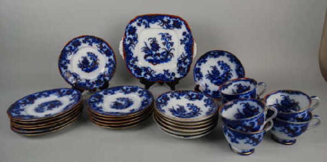 Samuel Alcock & Co. Carlton Flow Blue China: Samuel Alcock & Co. Carlton Flow Blue China - 26 pcs.