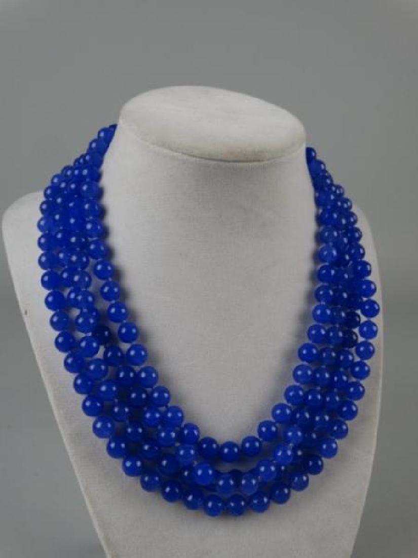 Lavender Jade 4 Strand Choker Necklace: Lavender Jade 4 Strand Choker Necklace