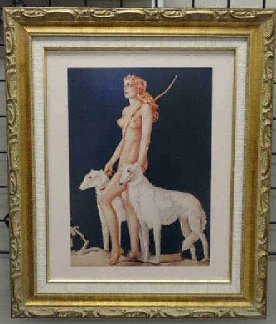 Alberto Vargas - Diana the Huntress Framed Print: Alberto Vargas - Diana the Huntress Framed & Matted Print by famous Pin-Up Artist Alberto Vargas Size : 22" x 26" frame, 12" x 17" art.