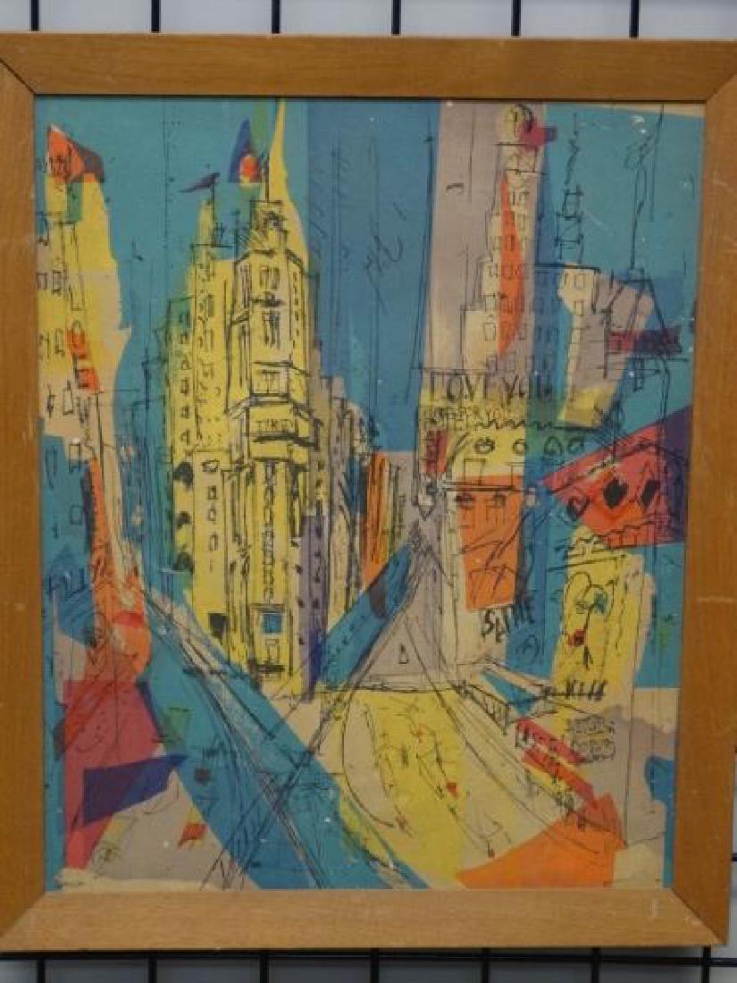 FREDERICK FRANCK - Times Square Toccata Print: FREDERICK FRANCK - Times Square Toccata Print, 1958. Size : 19.5" x 23.5"