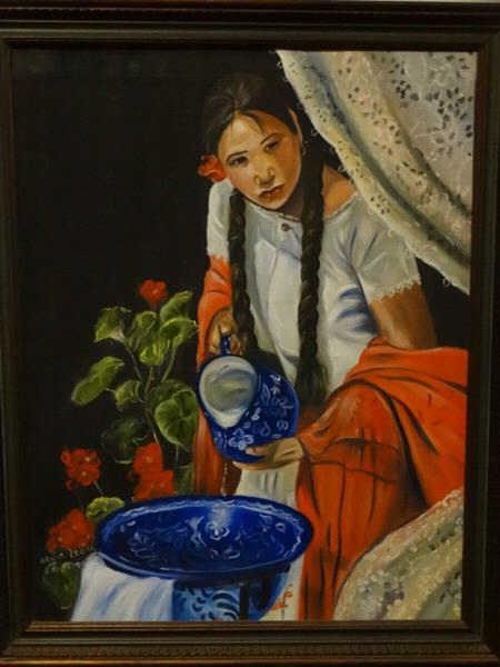 ALICIA LEON - Oil On Canvas Beautiful Woman: ALICIA LEON - Oil On Canvas Beautiful Woman 25 1/2" x 31 1/2"