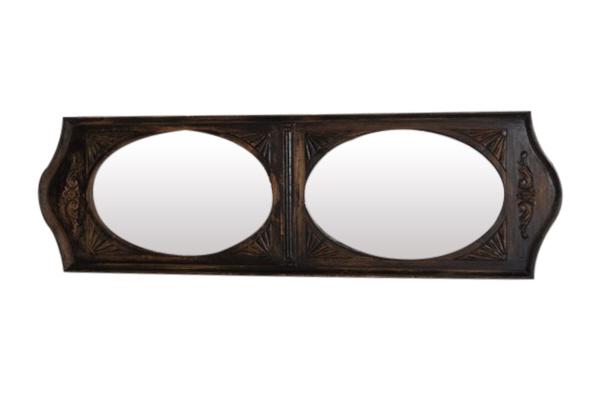Large Antique Barback Mirror: SIZE: 24 1/2" H x 81" L x 2" D PROVENANCE: Property from the private estate collection of a Peruvian gentleman; Houston, Texas.