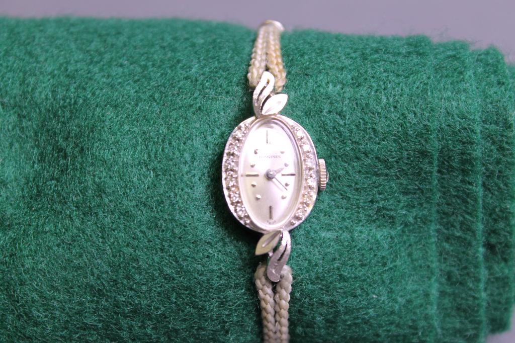 14k Diamond Longines Wittnauer Ladies Watch: Working