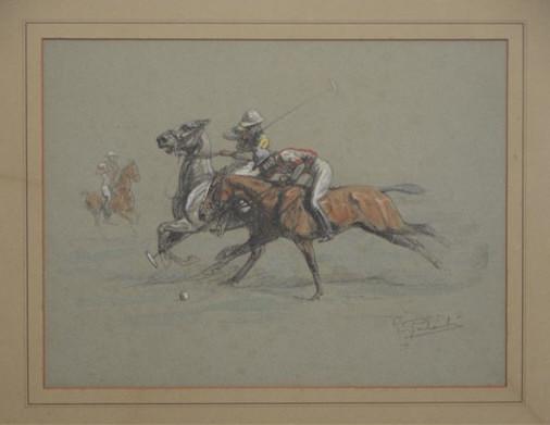 EUGENE PECHAUBES : Signed Charcoal & Paint (1 of 7)