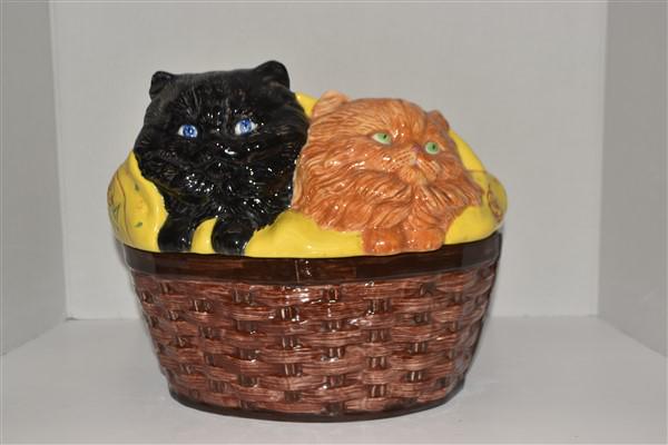 Kitty Cat Cookie Jar: 9 1/2" H