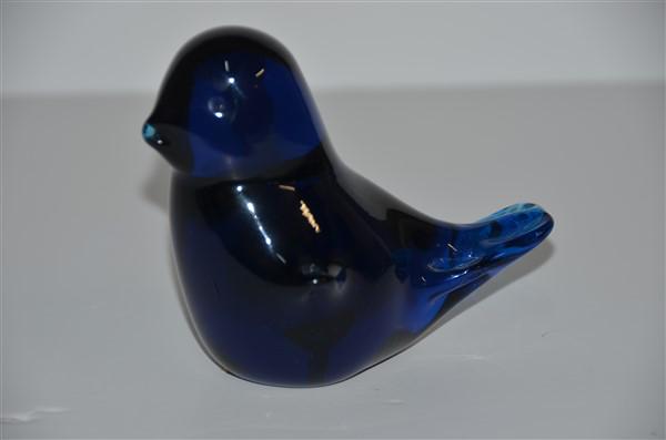 Cobalt Blue Bird: 4" H