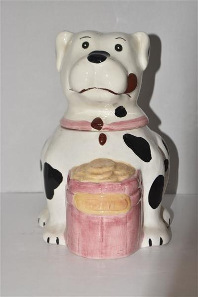 Spotted Dog Cookie Jar: 10 1/4" H