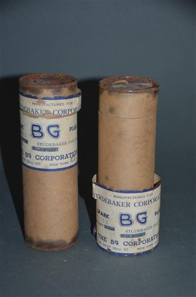 2 Vintage Studebaker Spark Plugs in Original Tube: .