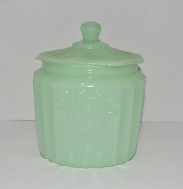 Jadeite Biscuit Jar: 7 1/4" H