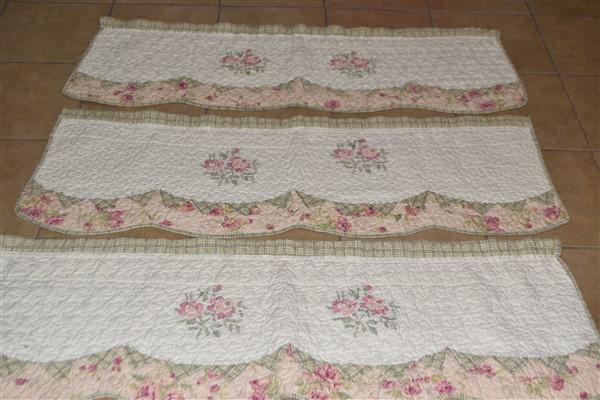 3 Rose Valances from JC Pennys: 52" X 15 "