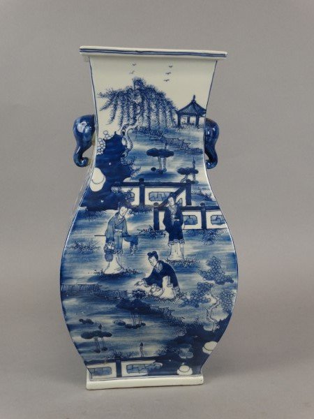 Chinese B&W Square Form Vase (1 of 4)