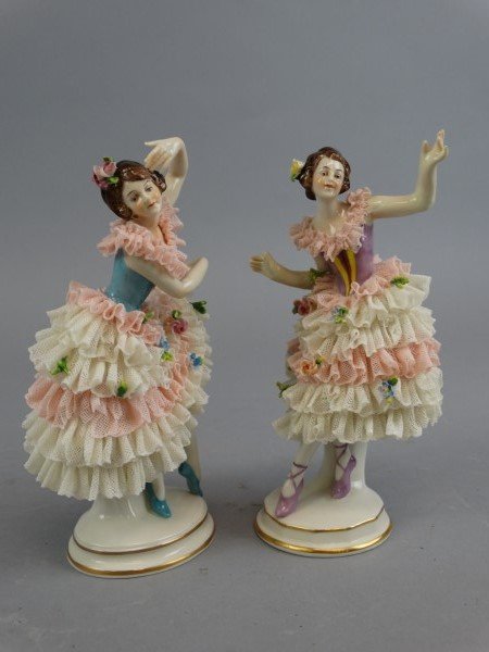 Lot of 2 German Porcelain Dancers (1 of 6)