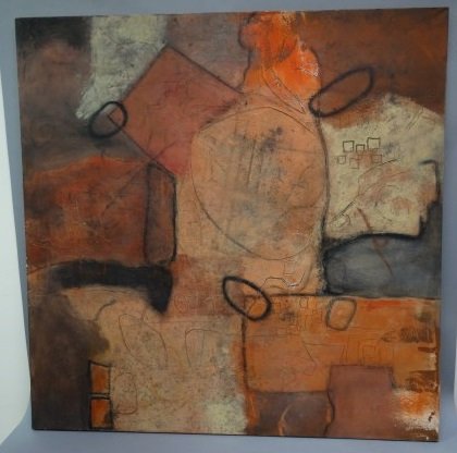 DICK WRAY - Oil on Canvas: DICK WRAY - Oil on Canvas Signed on Verso. Size : 47.5" x 48"