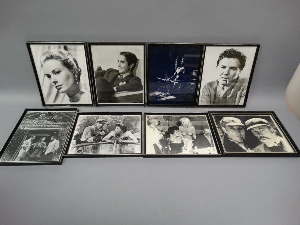Lot of 8 B&W Celebrity Photos: Lot of 8 B&W Celebrity Photos including : Princess Grace, Robert Mitchum, Humphrey Bogart, Katherine Hepburn and many more. Size : 8" x 10" photos.