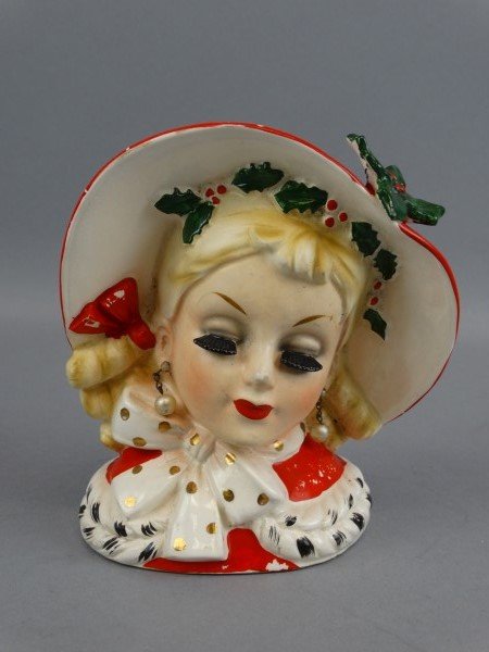 Inarco Ladies Head Vase w/ Jewelry (1 of 5)