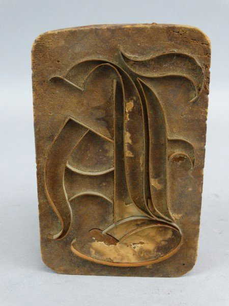 vintage leather imprinting block