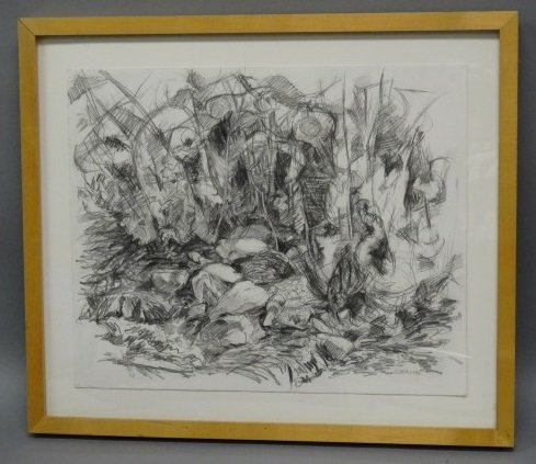 JEFFREY MARSHALL - Pencil on Paper: Size : 21" x 18" frame.