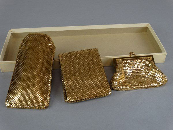Whiting & Davis Gold Mesh Wallet Set (1 of 2)
