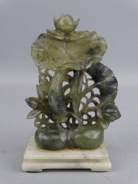 Highly Carved Soapstone Fish: Highly Carved Soapstone Fish Size : 6" T